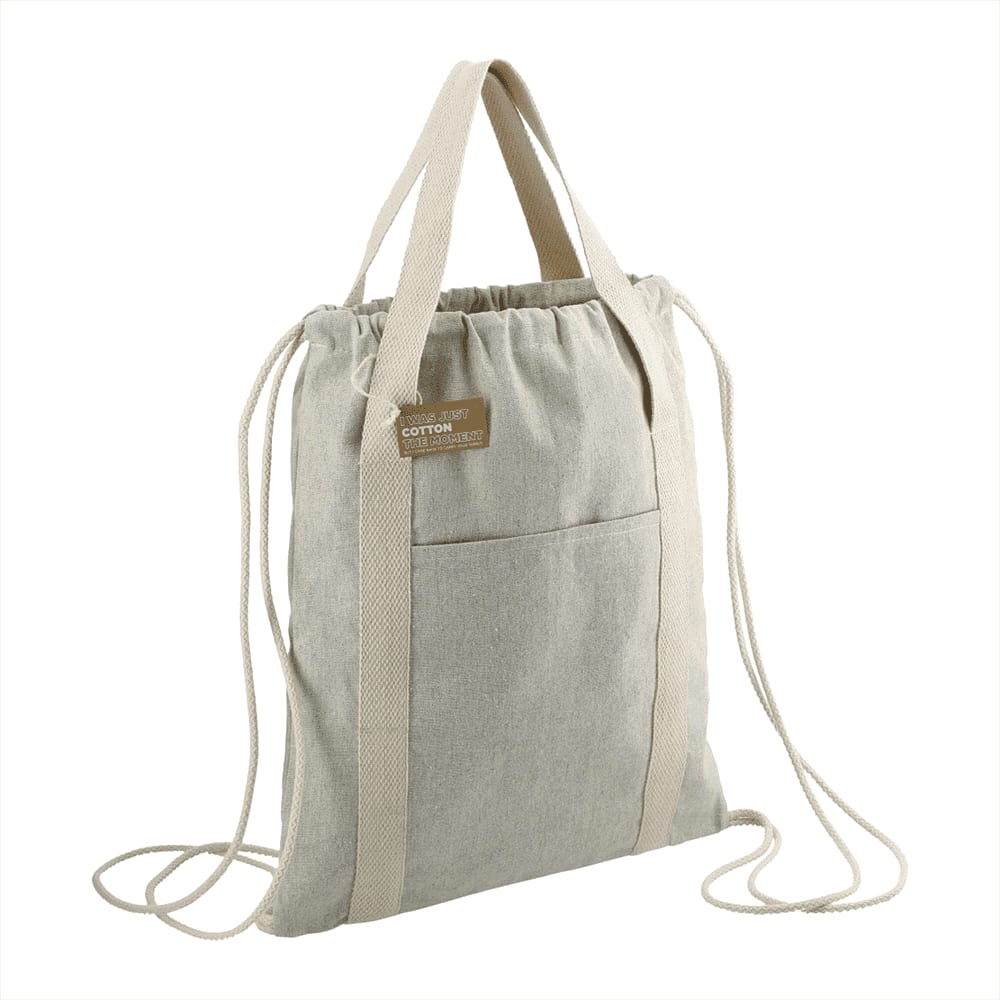 Repose Recycled Cotton Drawstring Bag - Image 3