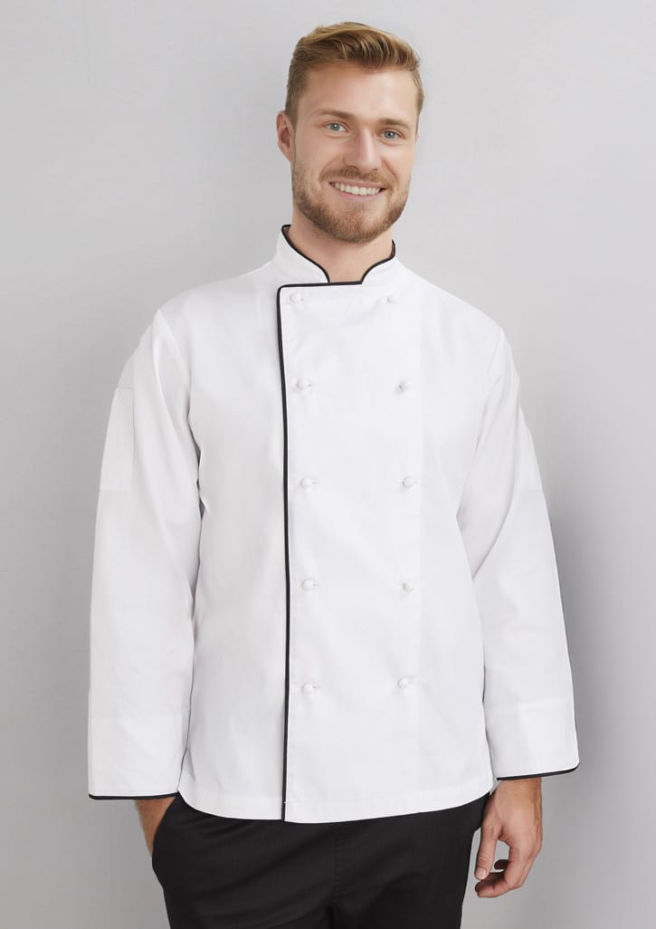 Mens Al Dente Long Sleeve Chef Jacket - Image 3