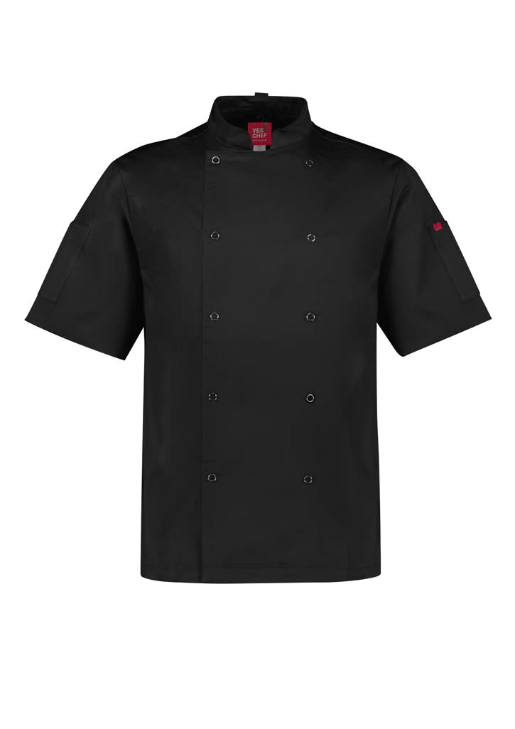 Mens Zest Short Sleeve Chef Jacket - Image 4