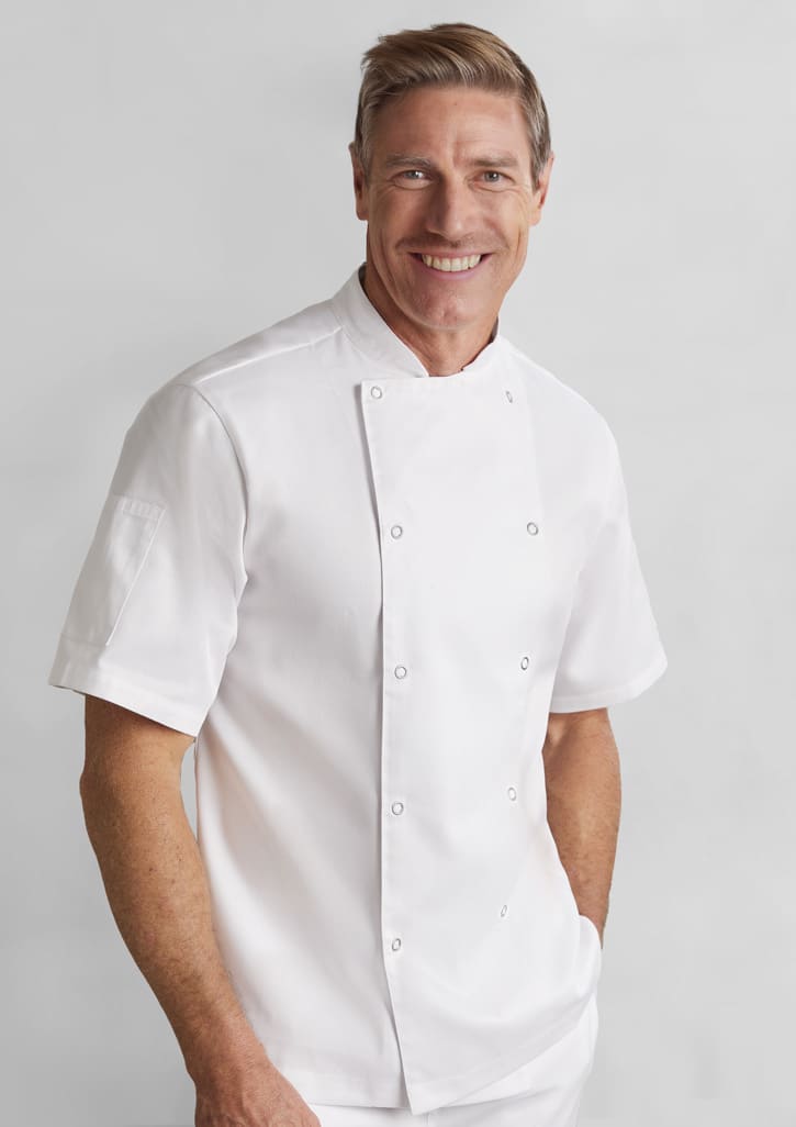 Mens Zest Short Sleeve Chef Jacket - Image 3