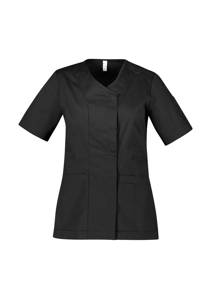 Womens Parks Zip Front Crossover Scrub Top - Image 3