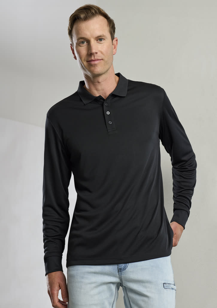 Mens Action Long Sleeve Polo - Image 3