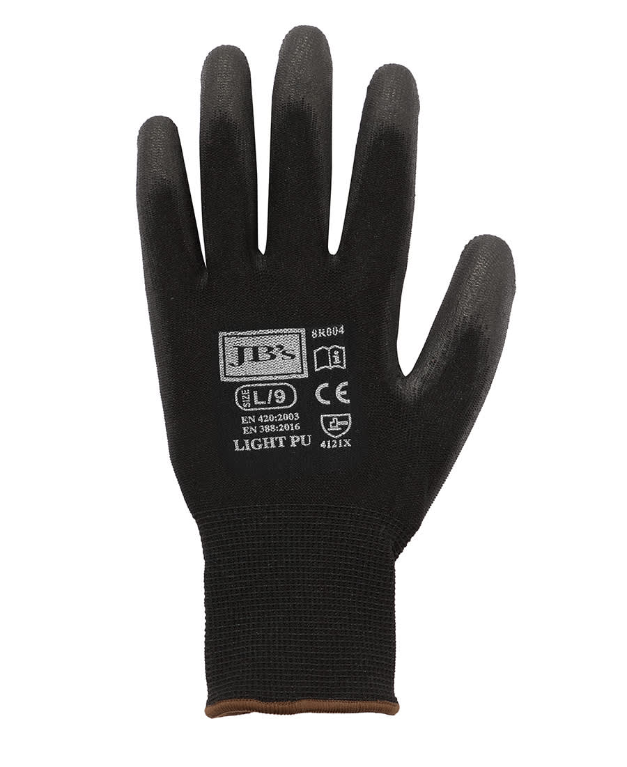 JB's Black Light Pu Breathable Glove (12 Pk)