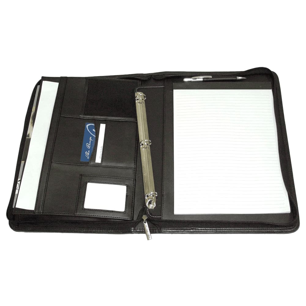 The Manhattan A4 Imitation Leather Zip Compendium - Image 3