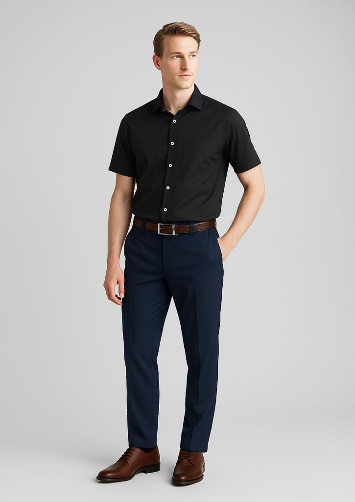 Mens Comfort Wool Stretch Slimline Pant - Image 3