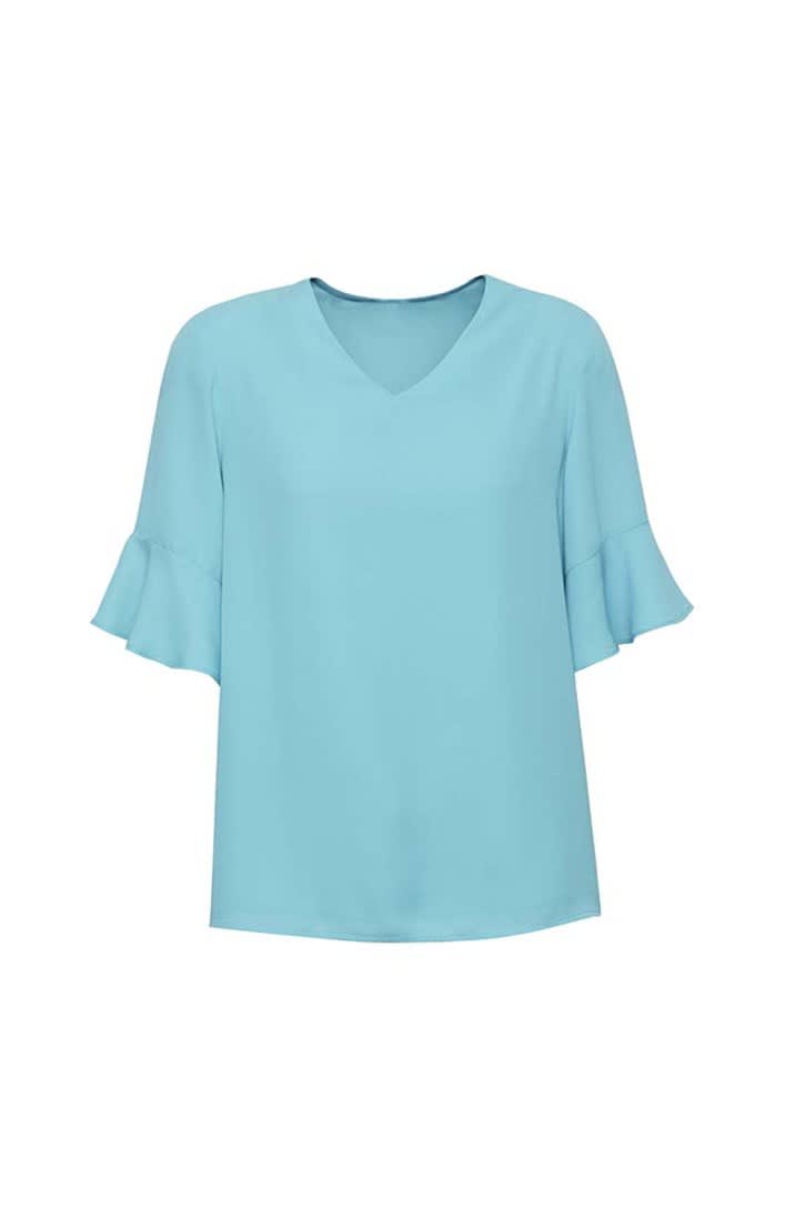 Womens Aria Fluted Sleeve Blouse - Image 9