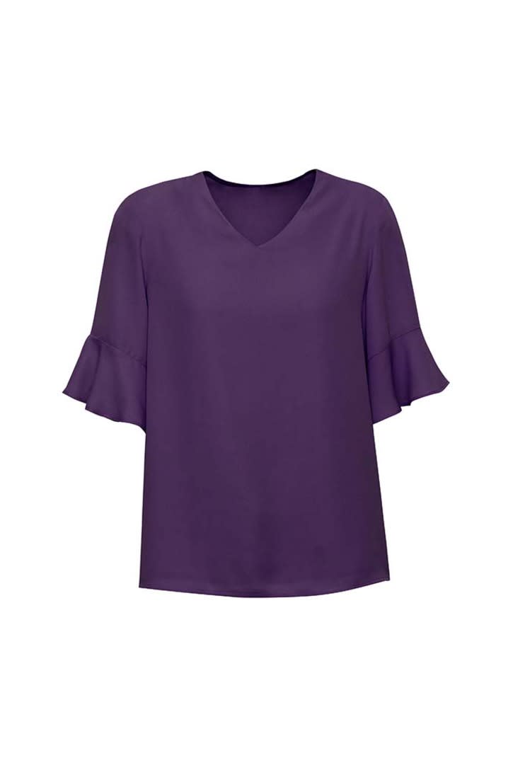 Womens Aria Fluted Sleeve Blouse - Image 7