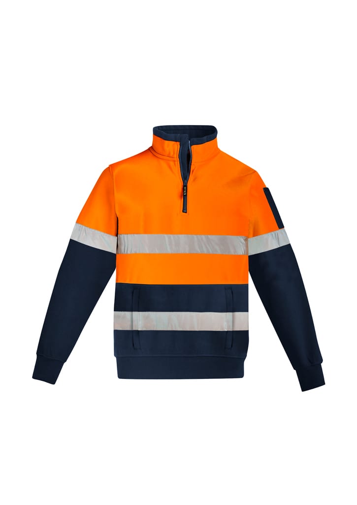 Mens Hi Vis 1/4 Zip Pullover - Hoop Taped - Image 3