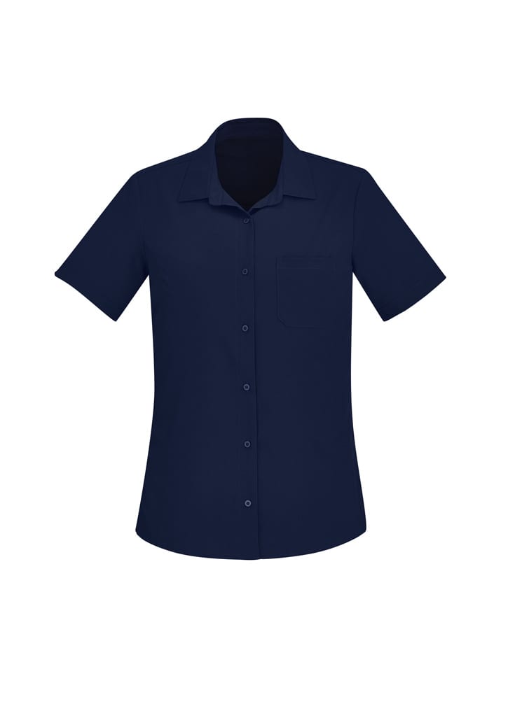 Womens Florence Plain Short Sleeve Shirt - Image 4