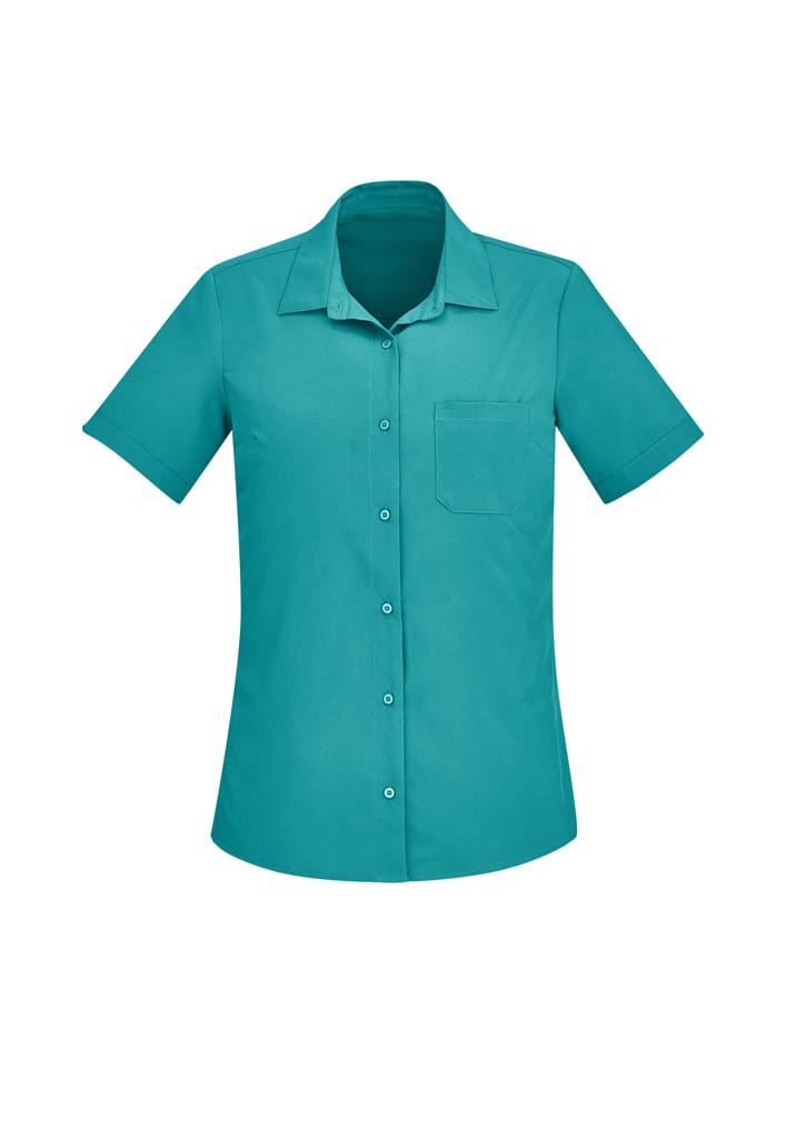 Womens Florence Plain Short Sleeve Shirt - Image 3