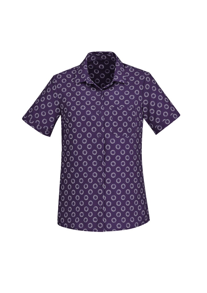 Womens Florence Daisy Print Short Sleeve Shirt - Image 5