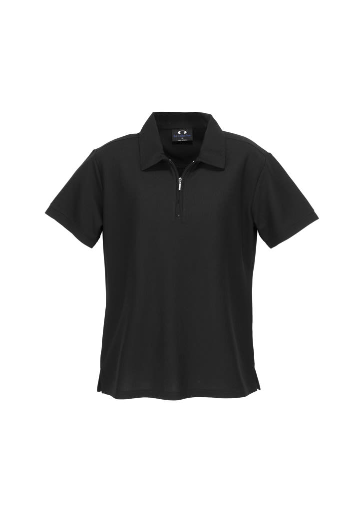 Womens Micro Waffle Short Sleeve Polo - Image 4