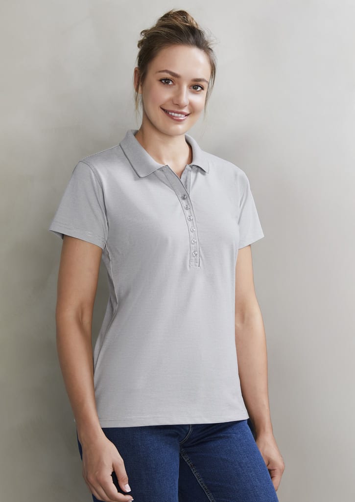 Womens Shadow Short Sleeve Polo - Image 4