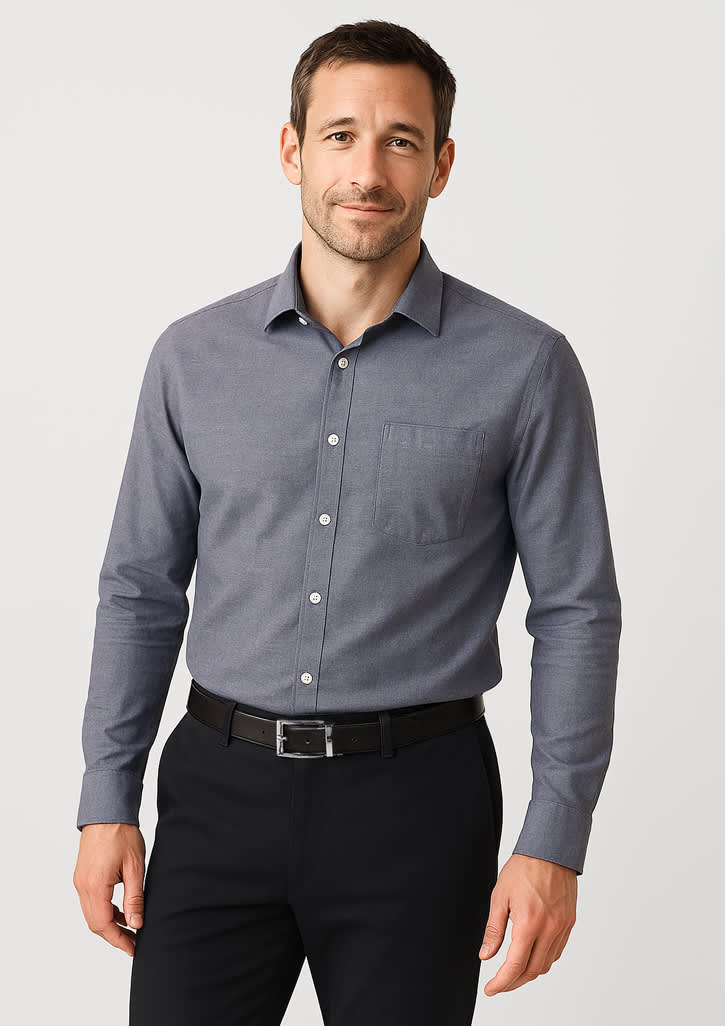Mens Charlie Classic Fit Long Sleeve Shirt - Image 6