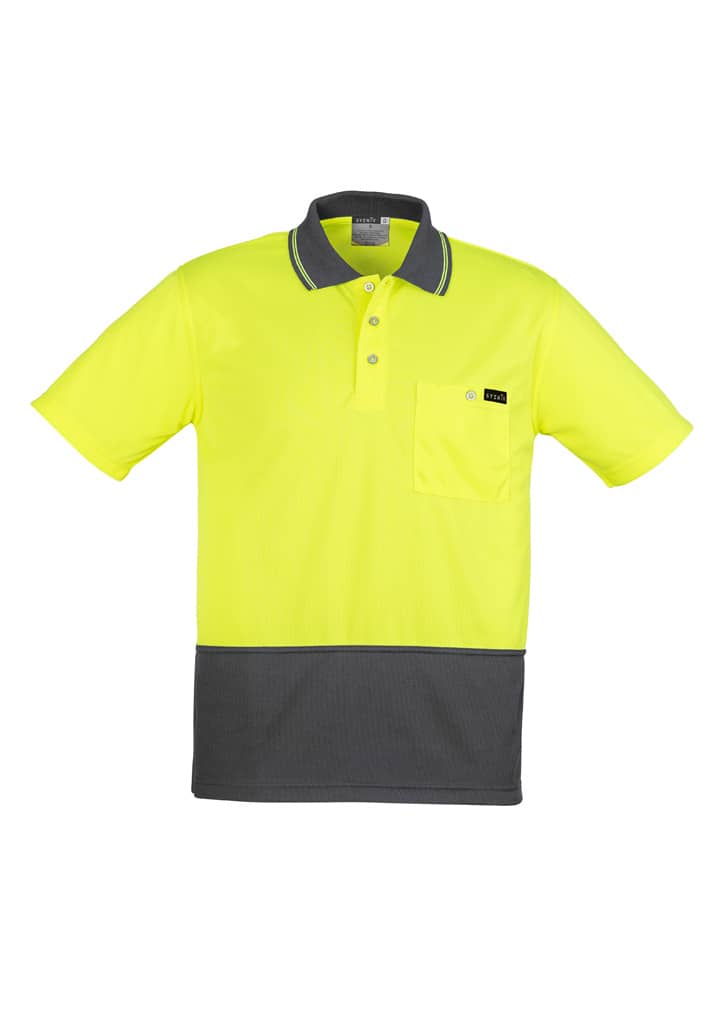 Mens Hi Vis Comfort Back Short Sleeve Polo - Image 3