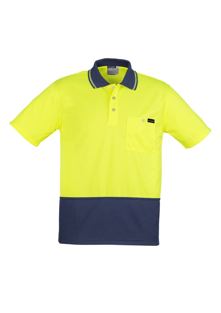Mens Hi Vis Comfort Back Short Sleeve Polo - Image 4
