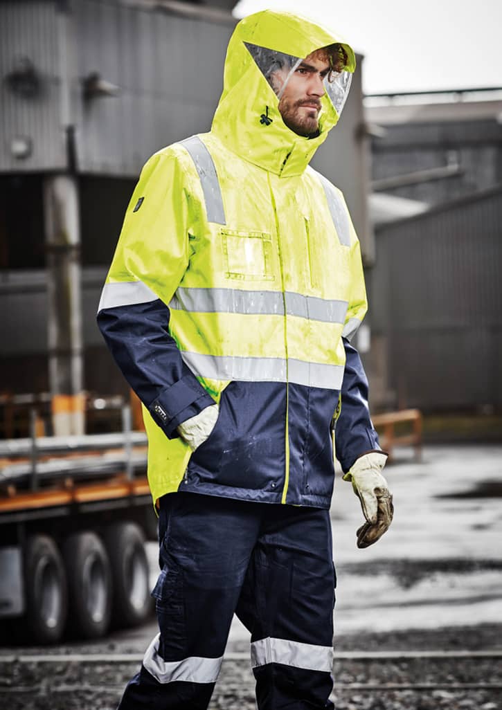 Mens Hi Vis 4 In 1 Waterproof Jacket - Image 4