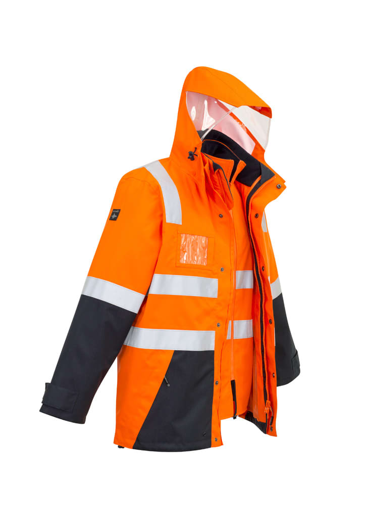 Mens Hi Vis 4 In 1 Waterproof Jacket - Image 3