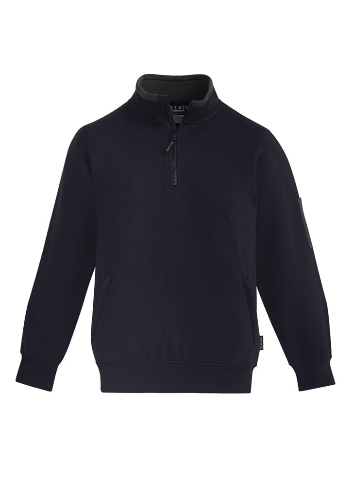 Unisex 1/4 Zip Brushed Fleece Pullover - Image 3