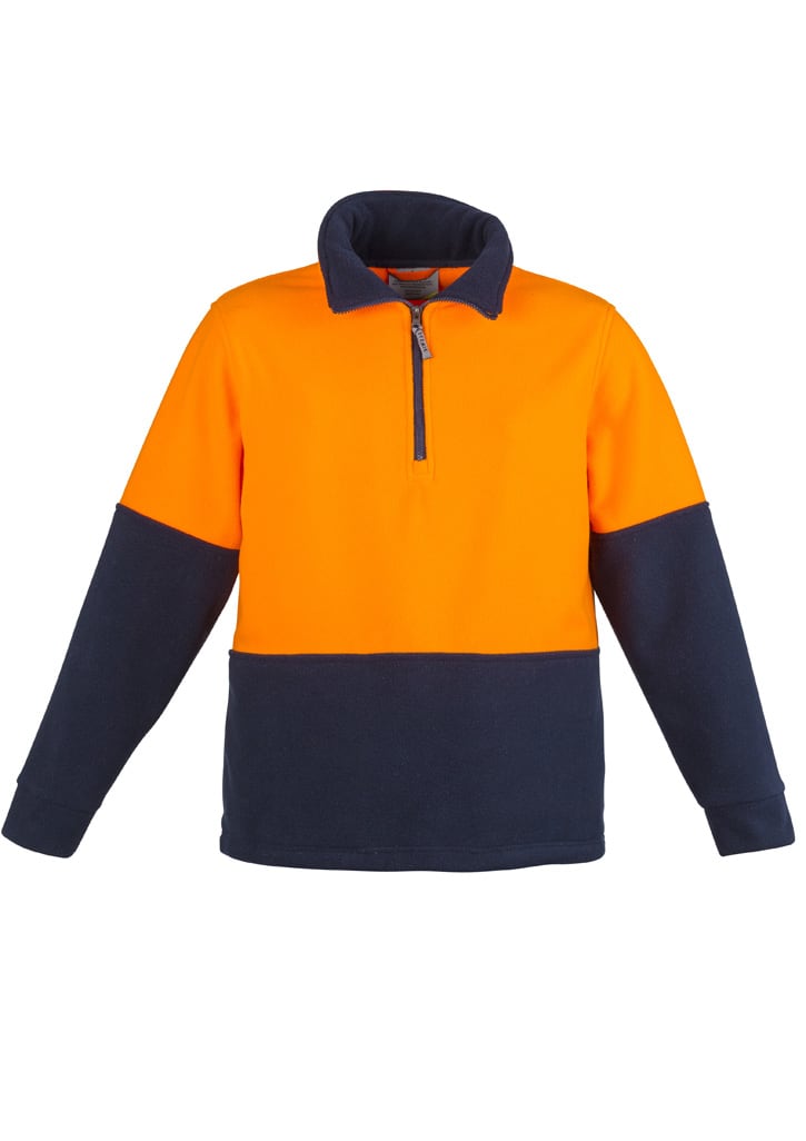 Unisex Hi Vis 1/2 Zip Polar Fleece Pullover - Image 4