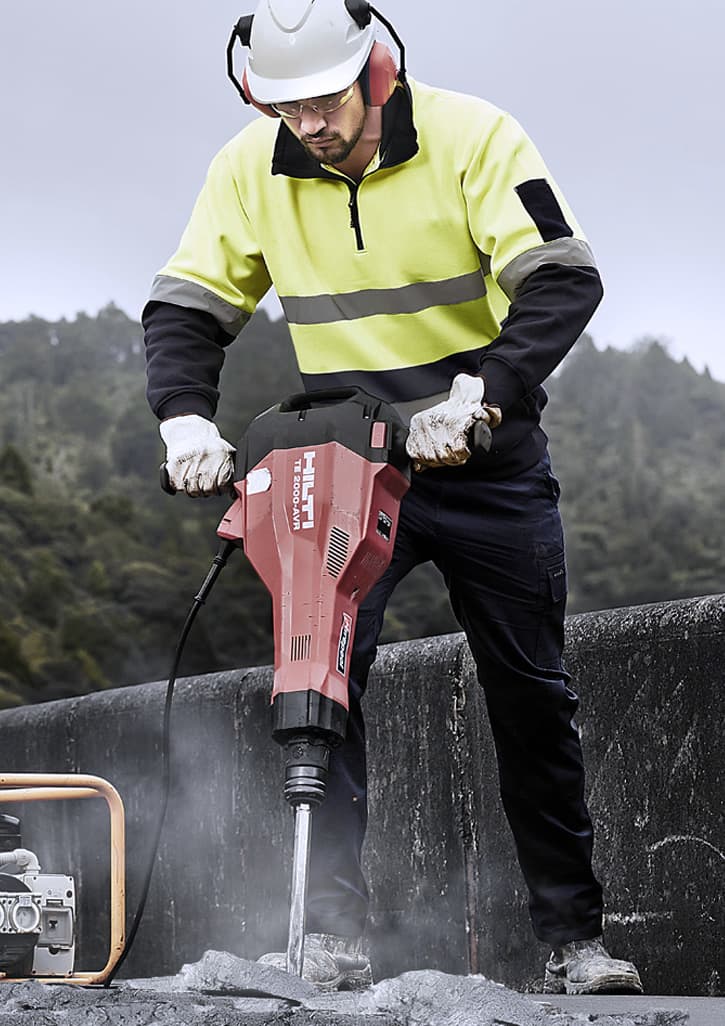 Unisex Hi Vis 1/4 Zip Pullover - Hoop Taped - Image 4