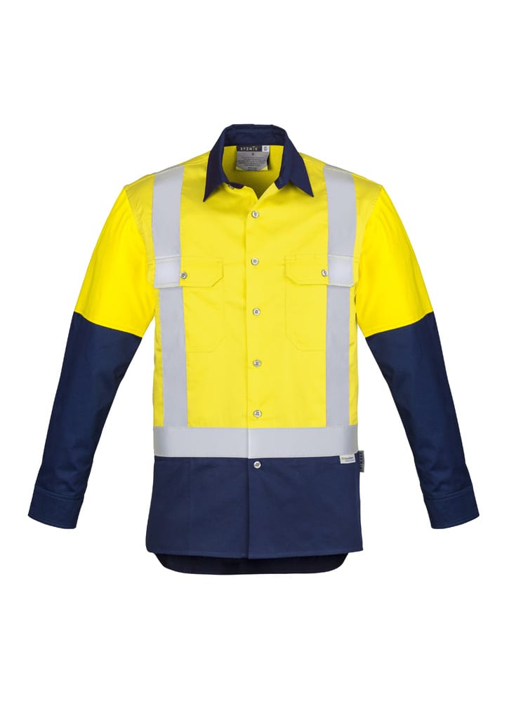 Mens Industrial Long Sleeve Shirt - Shoulder Taped - Image 3