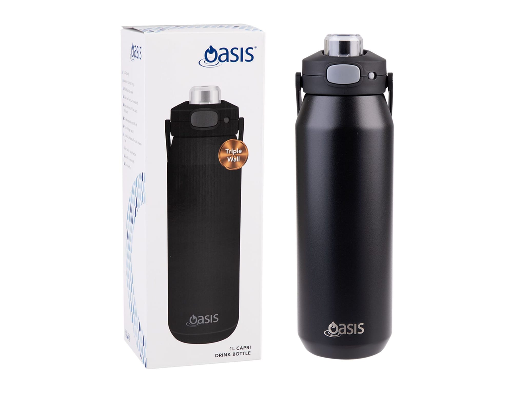 Oasis Capri 1L Vacuum Quick Release Lid Bottle - Image 4