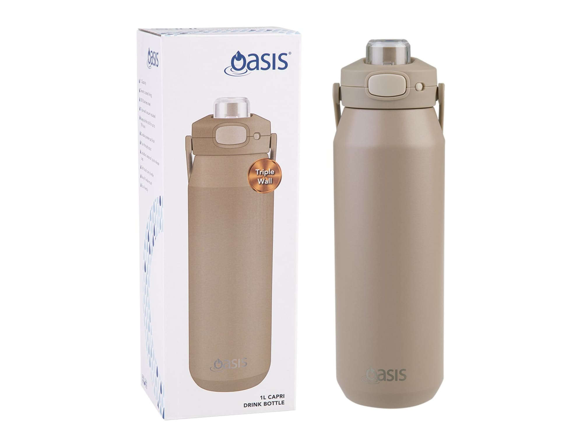 Oasis Capri 1L Vacuum Quick Release Lid Bottle - Image 5