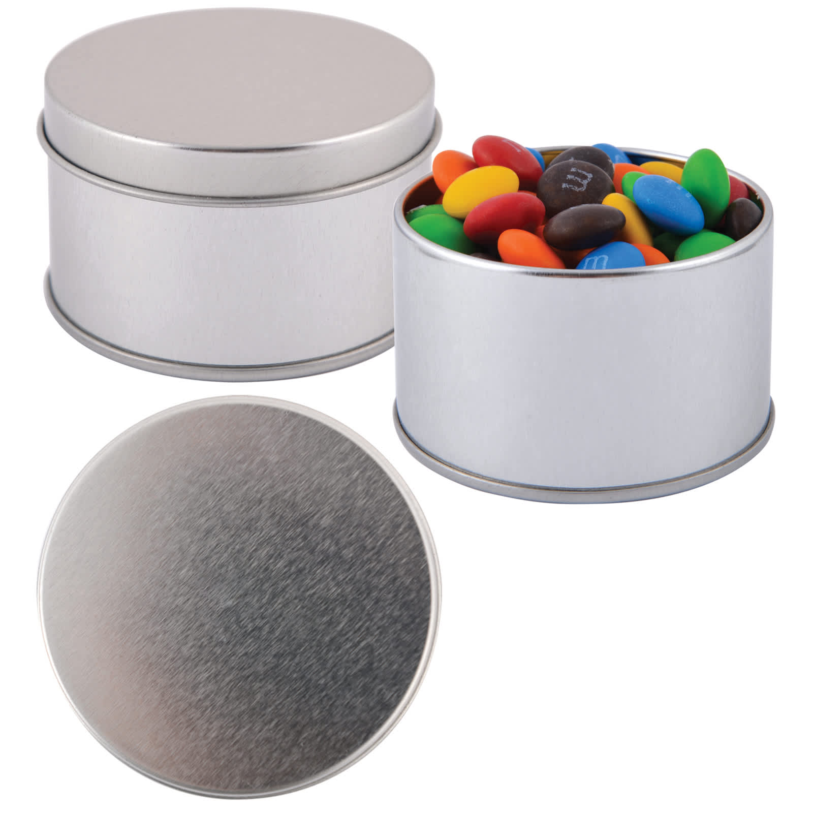 M&M's in Silver Round Tin - Image 3