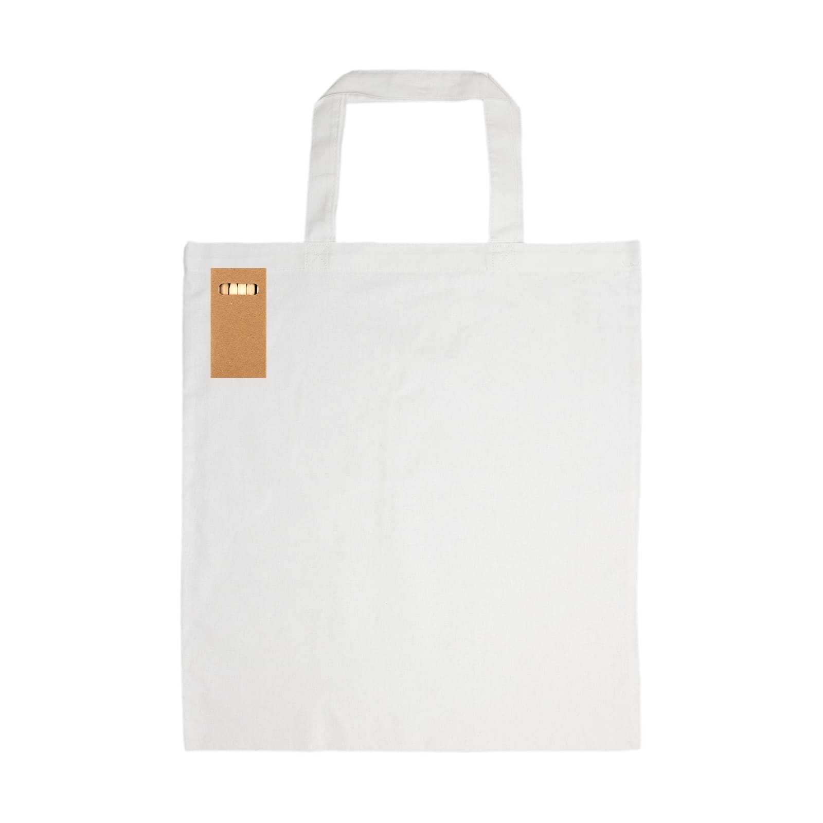 Colouring Short Handle Cotton Bag & Pencils - Image 3