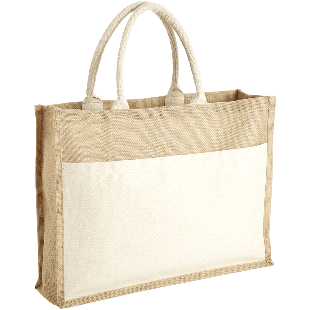 Mumbay Cotton Pocket Jute Tote Bag 19L - Image 3