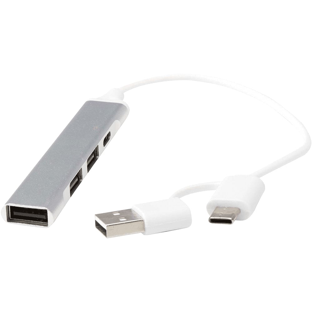 Alkaid 4-Port Recycled Aluminium USB-A & Type-C Hub w/ Dual Input - Image 3