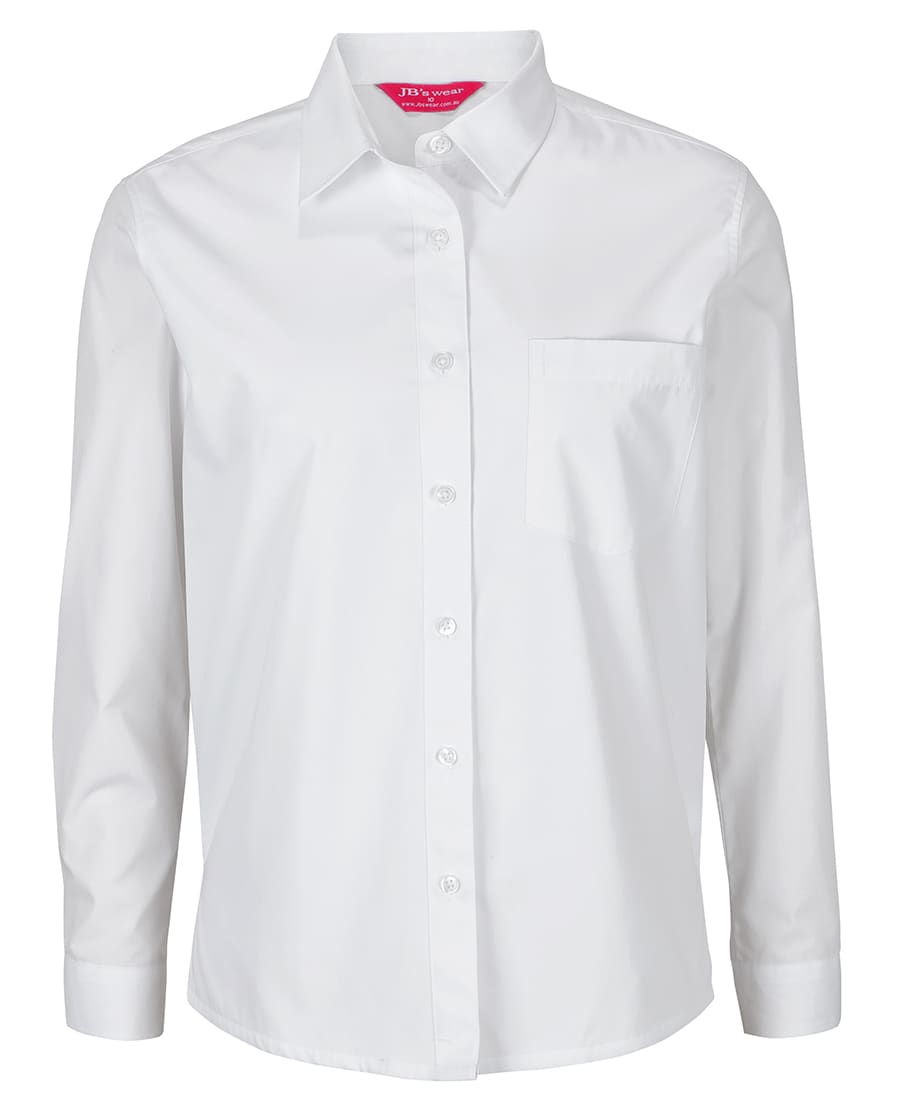 JB's Ladies L/S Double Layered Shirt White - Image 3