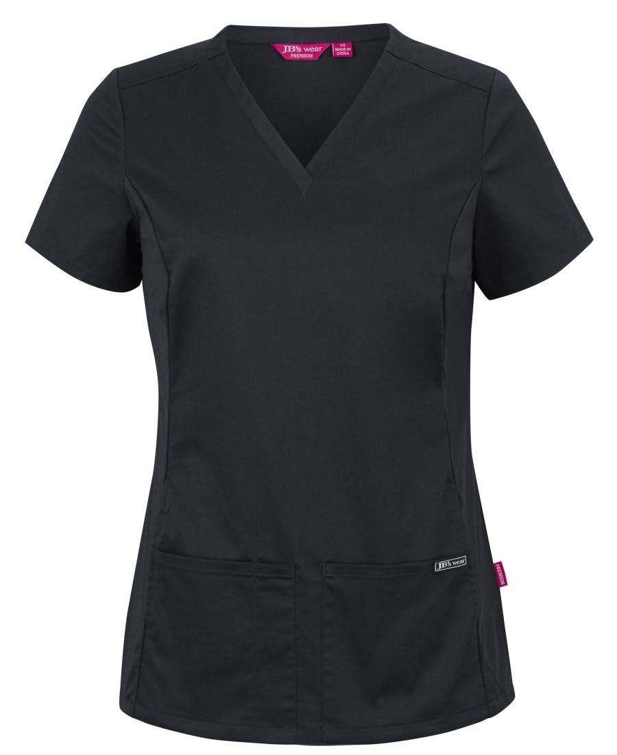 JB's Ladies Premium Stretch Panel Scrub Top - Image 3