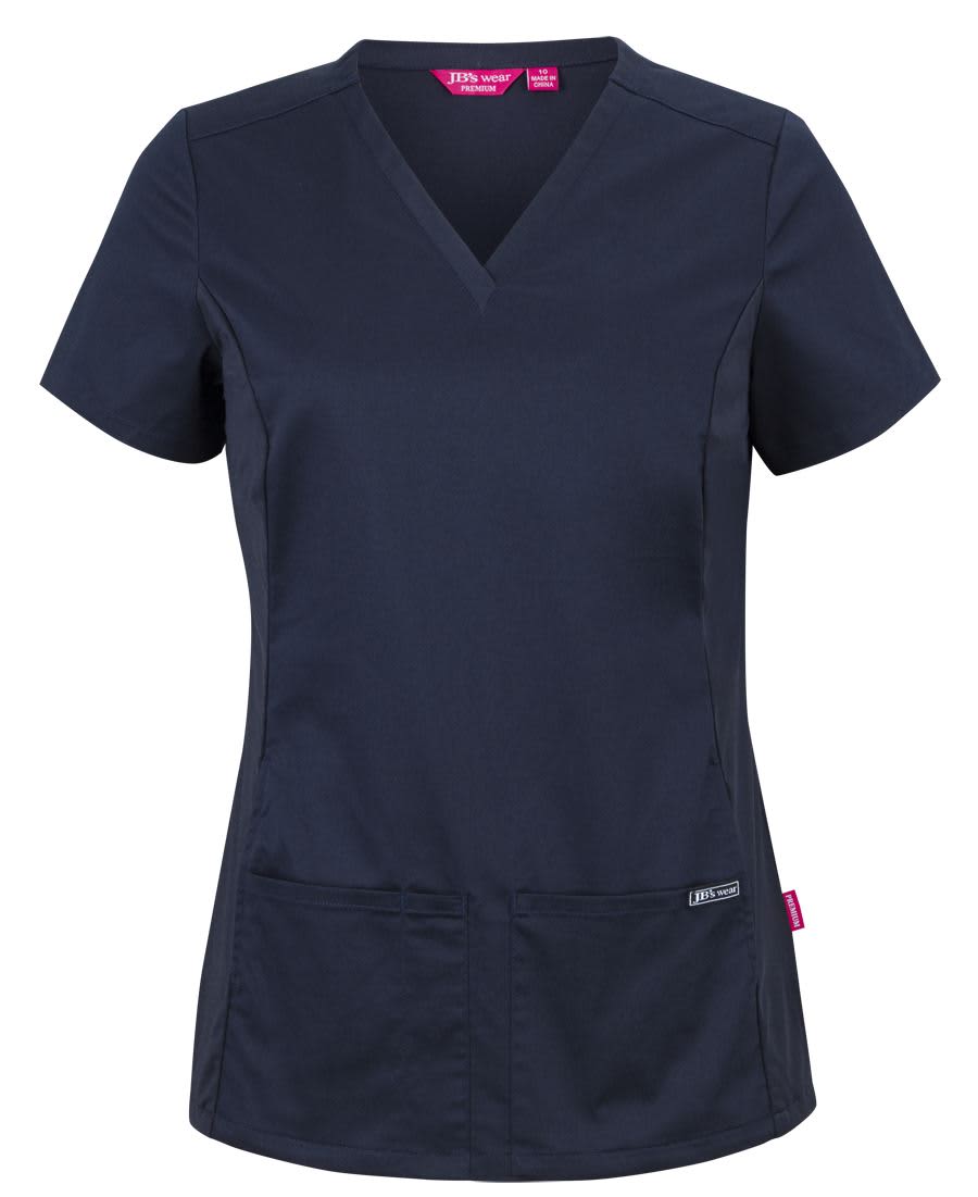 JB's Ladies Premium Stretch Panel Scrub Top - Image 4