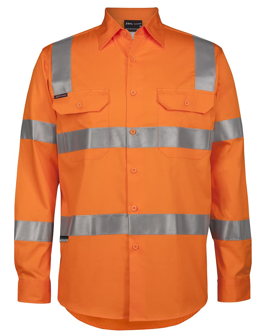 JB's Hv (D+N) L/S 150 G Vic Rail W/Shirt Orange - Image 3