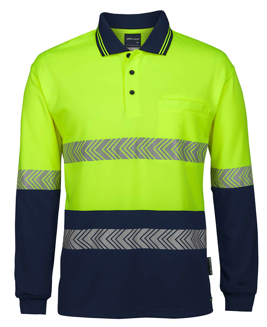 JB's Hv L/S Segmented Tape Polo - Image 3