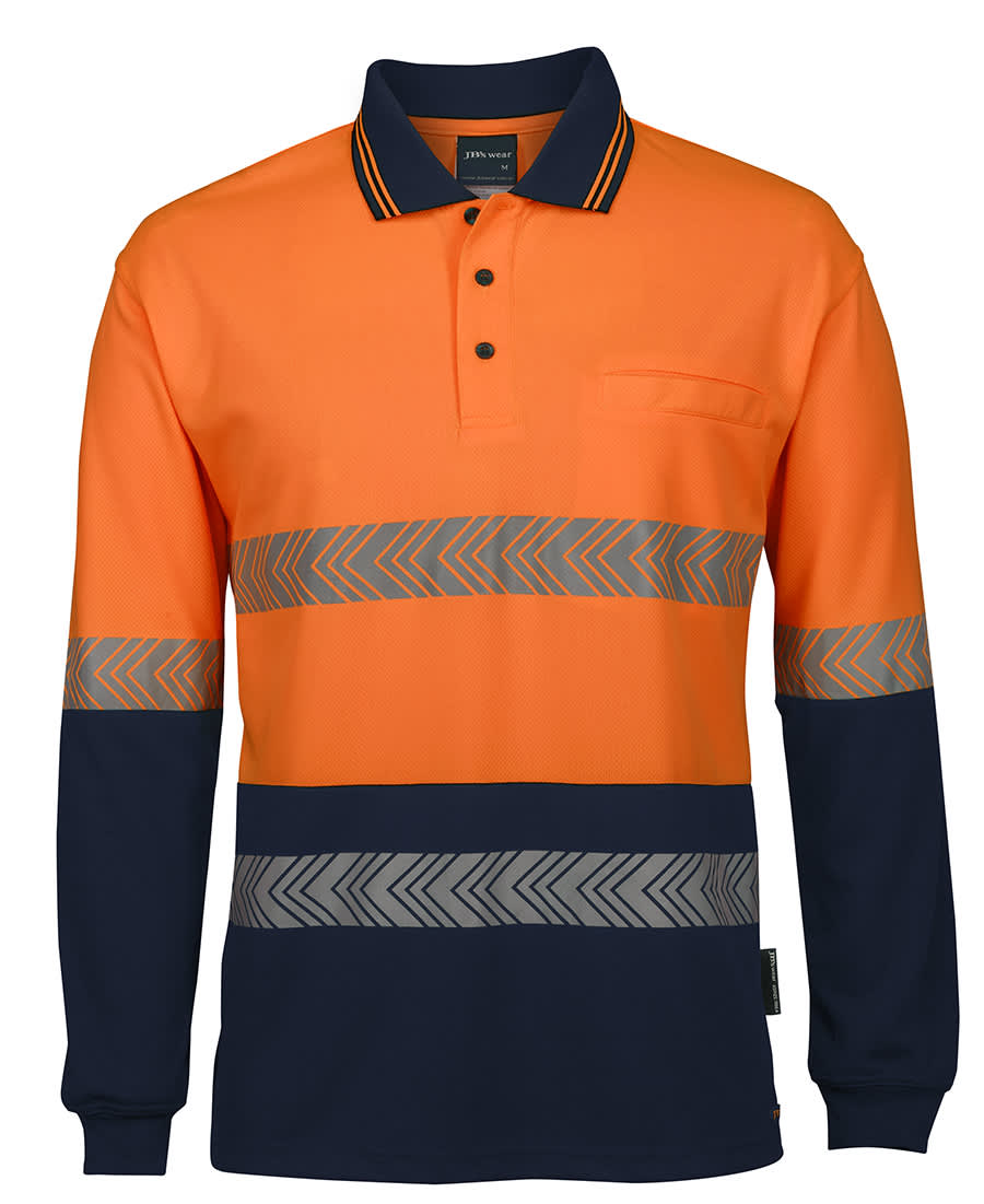 JB's Hv L/S Segmented Tape Polo - Image 4