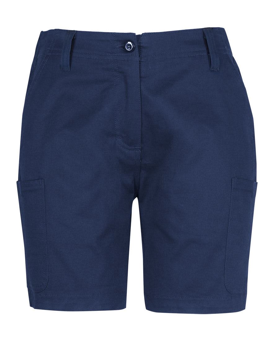 JB's Ladies Multi Pocket Stretch Twill Short Navy