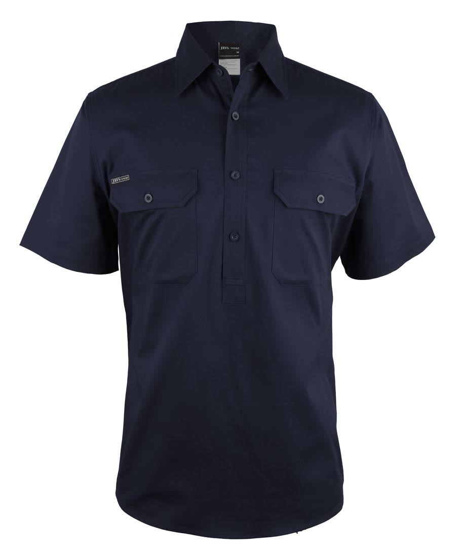 JB's Close Front S/S 150 G Work Shirt Navy