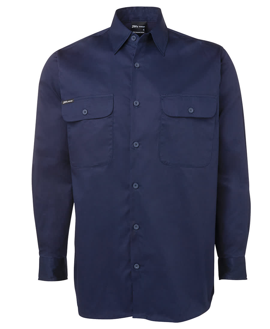 JB's L/S 150 G Work Shirt Navy - Image 3