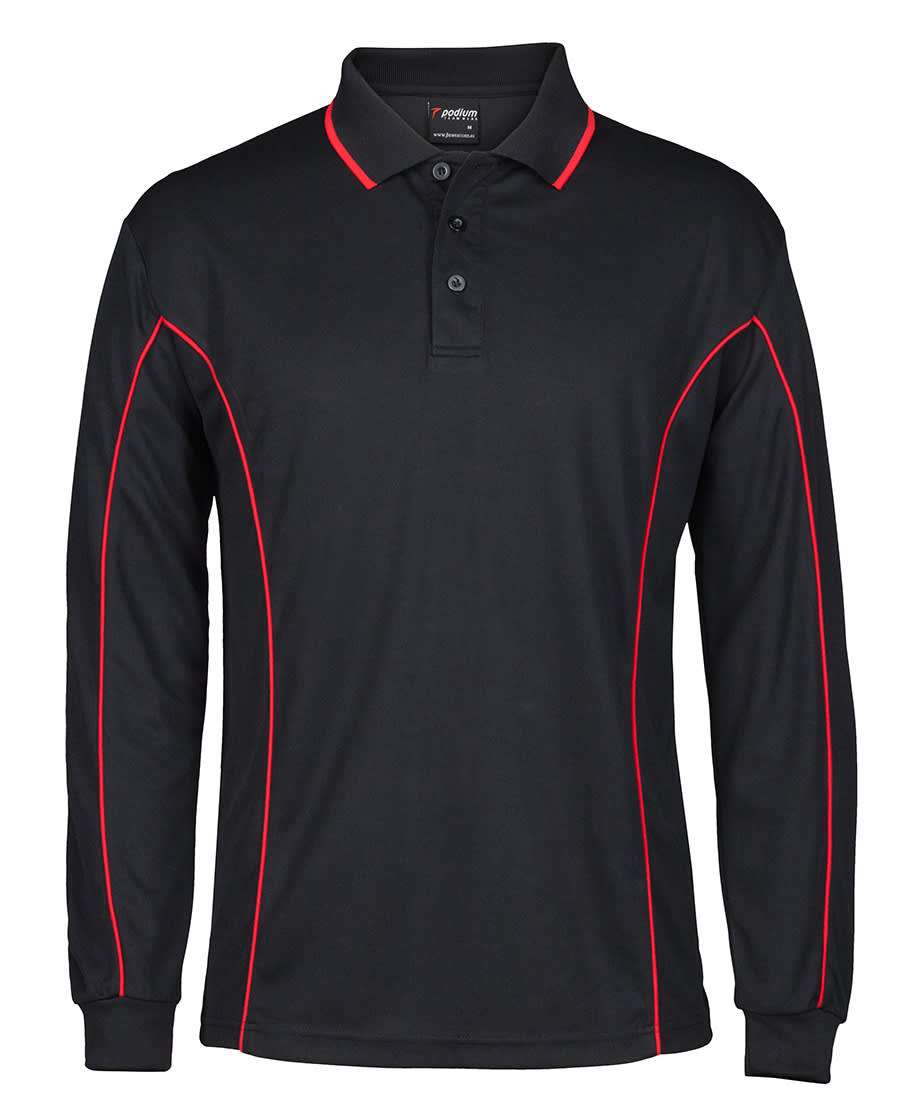 Podium L/S Piping Polo - Image 3