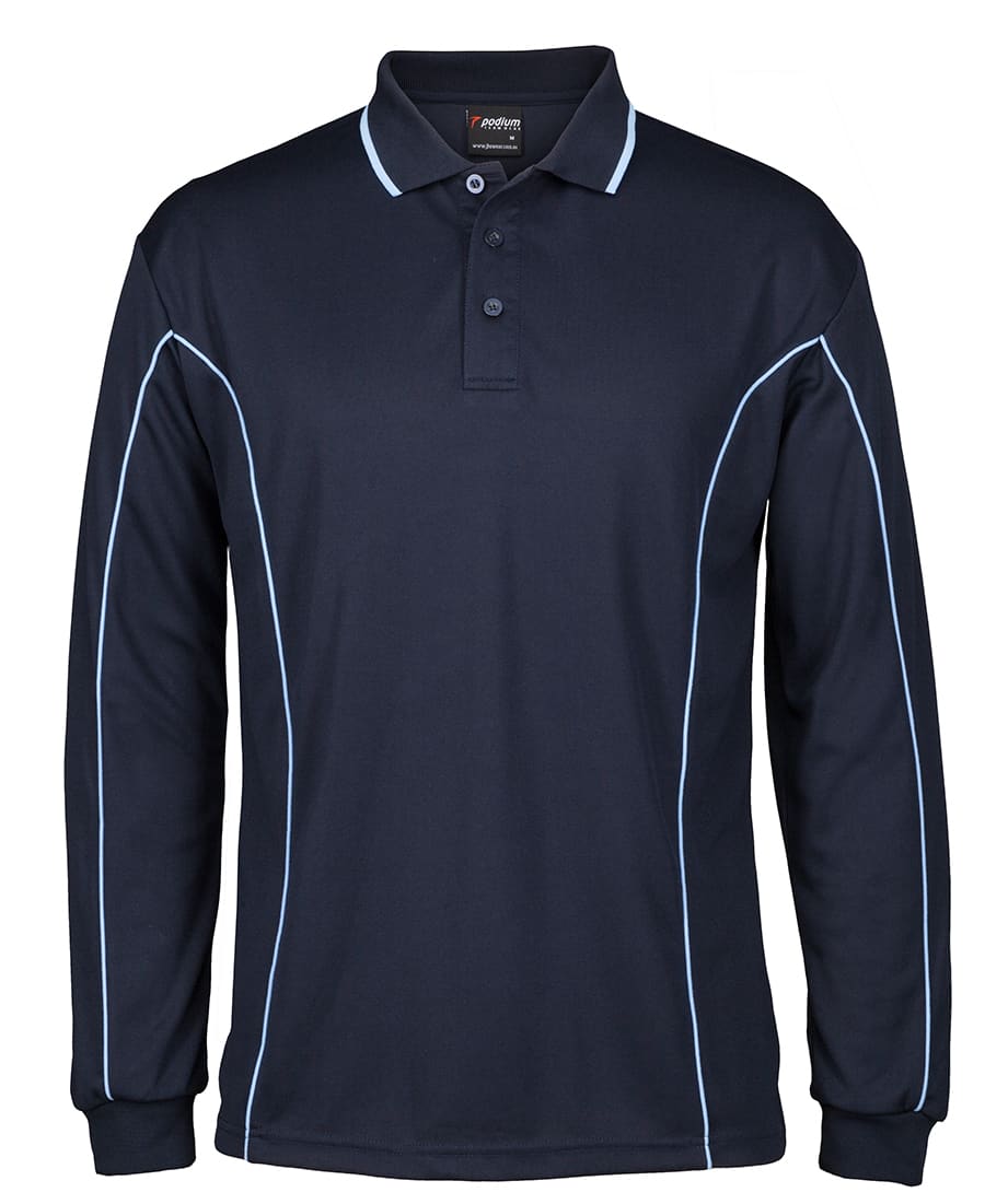 Podium L/S Piping Polo - Image 9