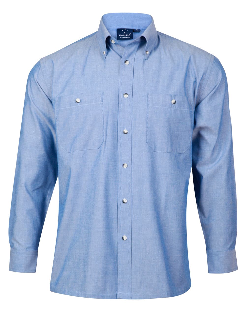 Mens w/f chambray shirt L/S - Image 3