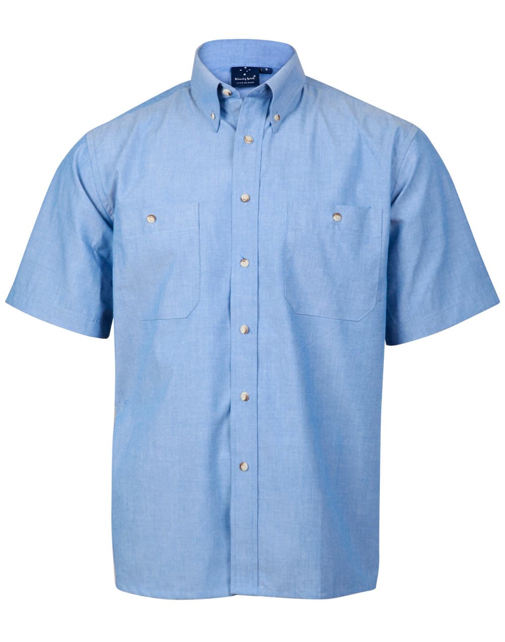 Mens w/f chambray shirt S/S - Image 3