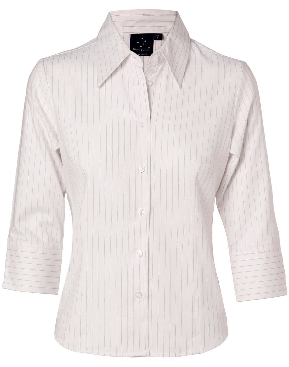 Ladies' 3/4 Sleeve Stretch Stripe Shirt - Image 5