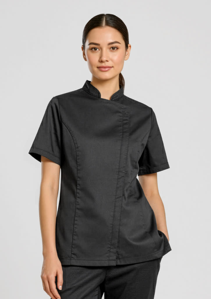Womens Alfresco Short Sleeve Chef Jacket - Image 7