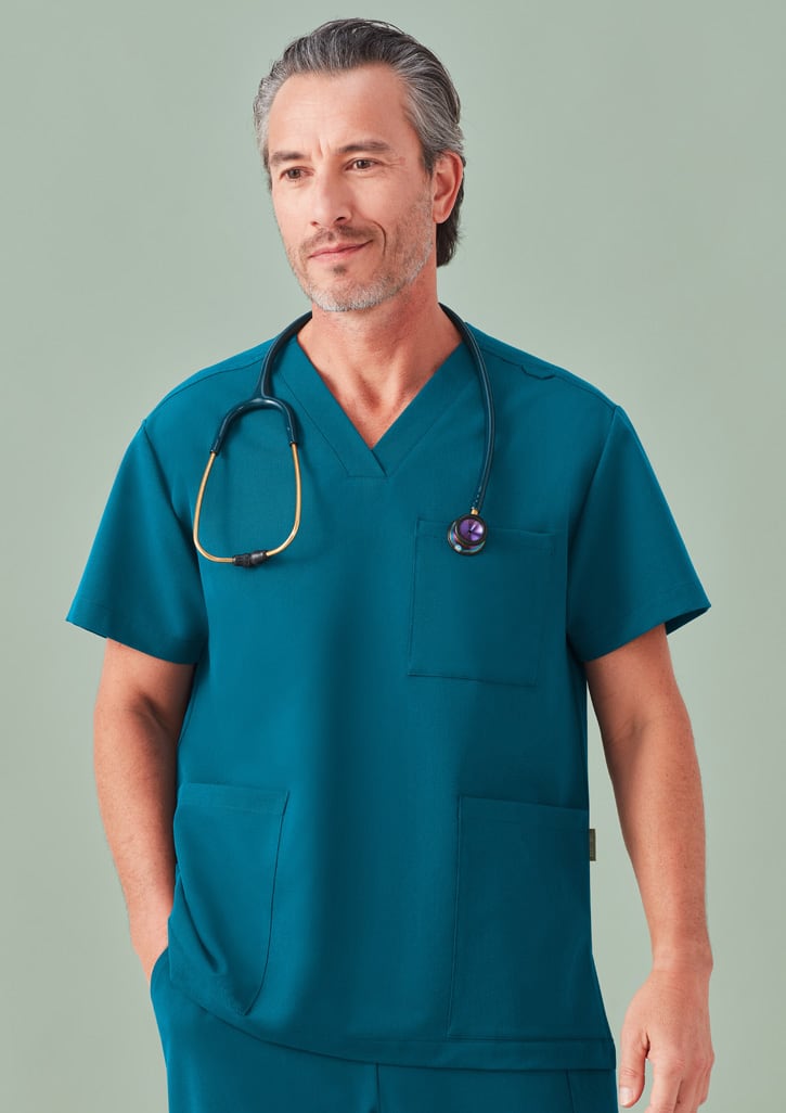 Unisex Pulse V-Neck Scrub Top - Image 4
