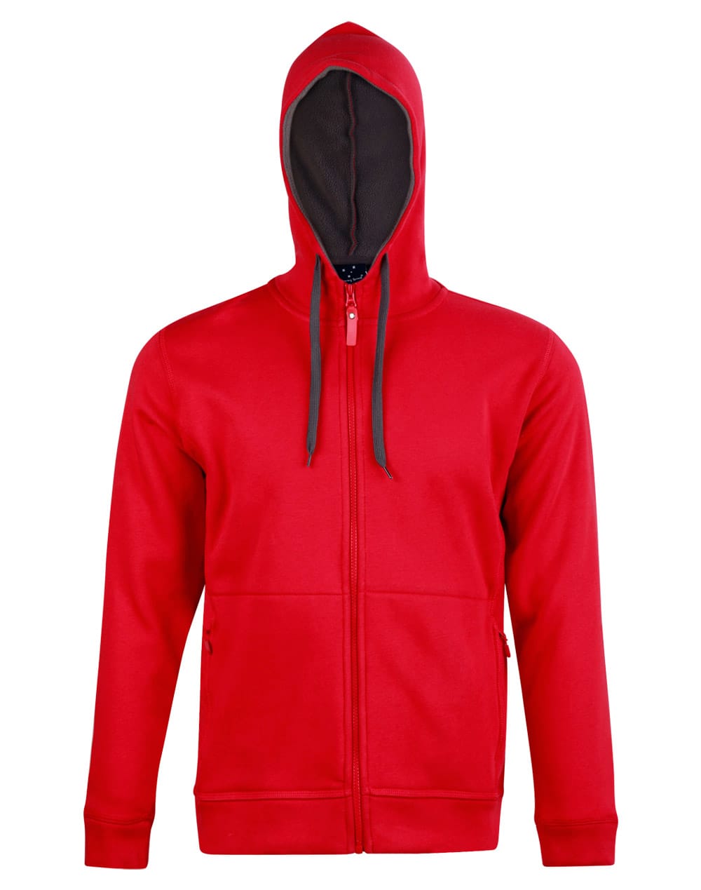 Men's Full Zip Contrast Fleece Hoodie - Image 7
