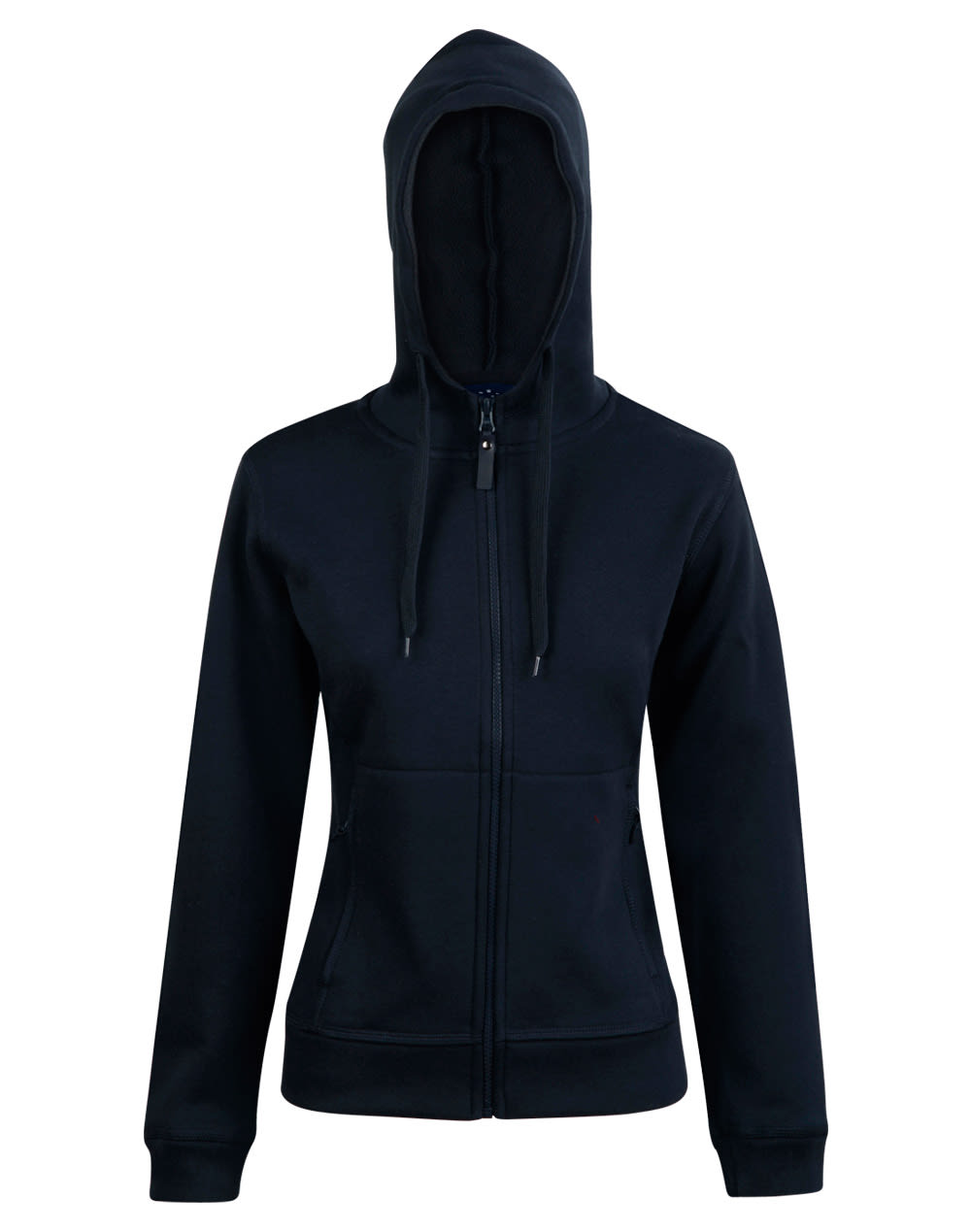 Ladies' Full Zip Contrast Fleece Hoodie - Image 6
